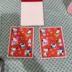Vintage 80’s Hallmark Peanuts Snoopy Stickers Valentine